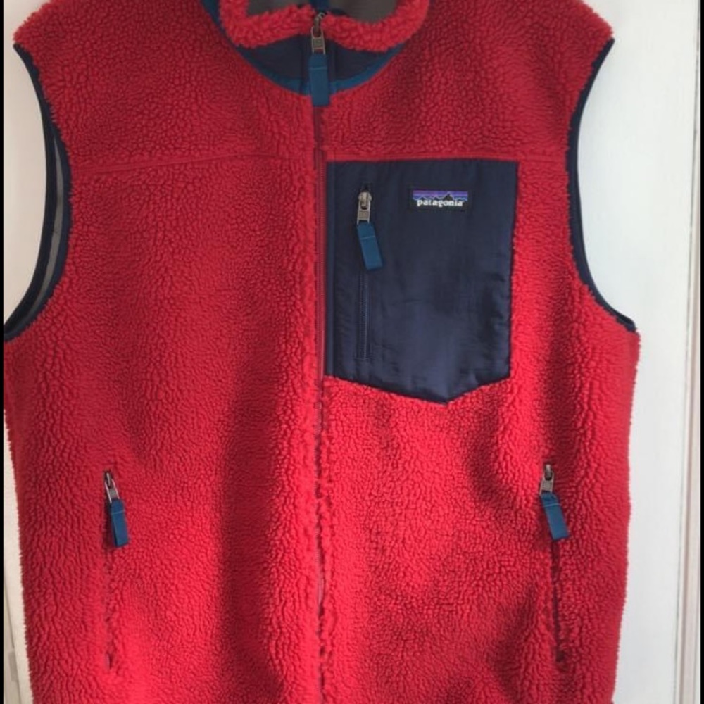 Men’s red patagonia vest